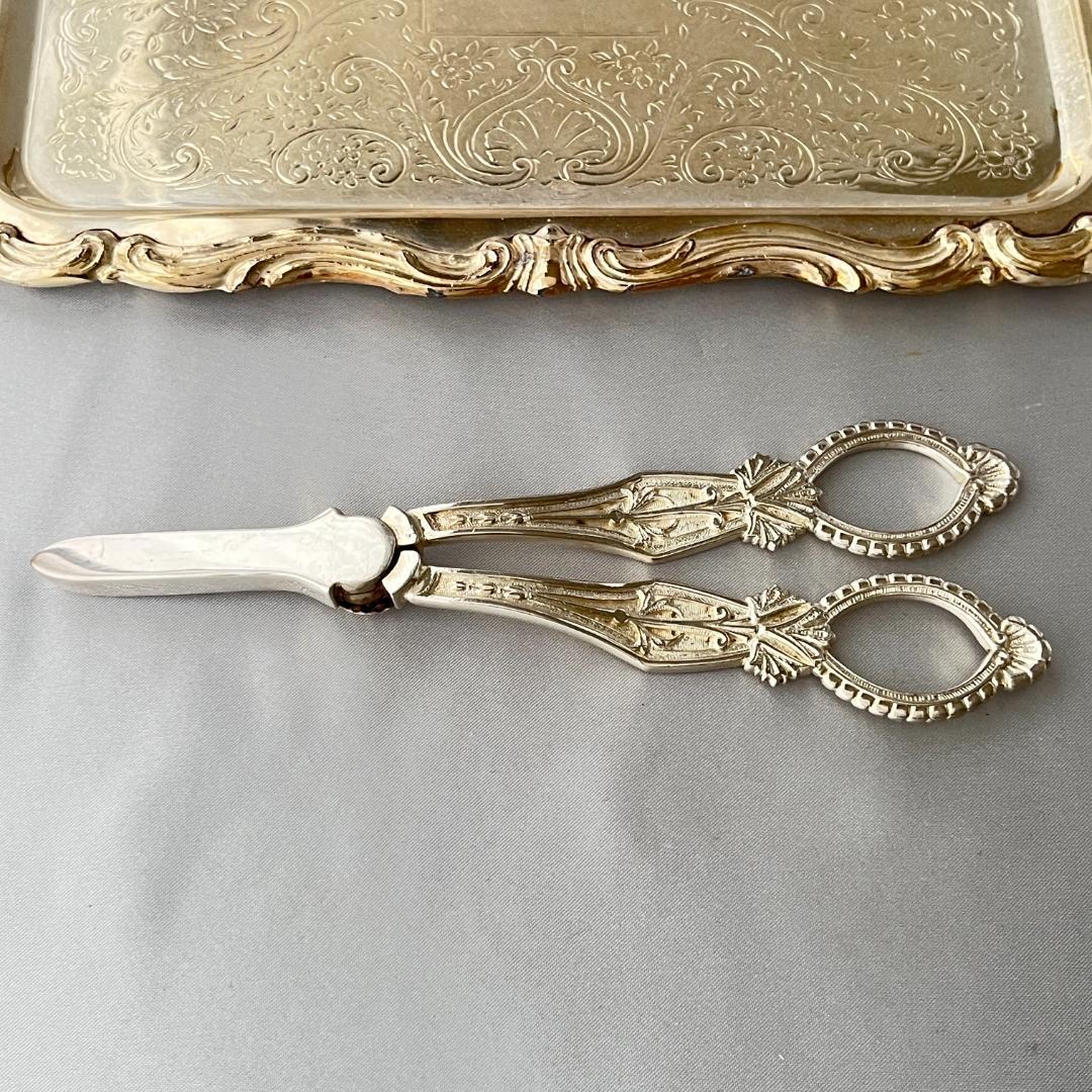 【英国】 グレープシザー / 葡萄鋏 アール・デコ【シルバープレート】