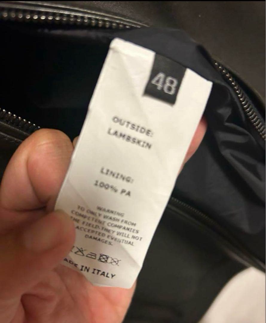 エンメティEMMETI レアブラックブラウンレザーシングルライダースジャケット