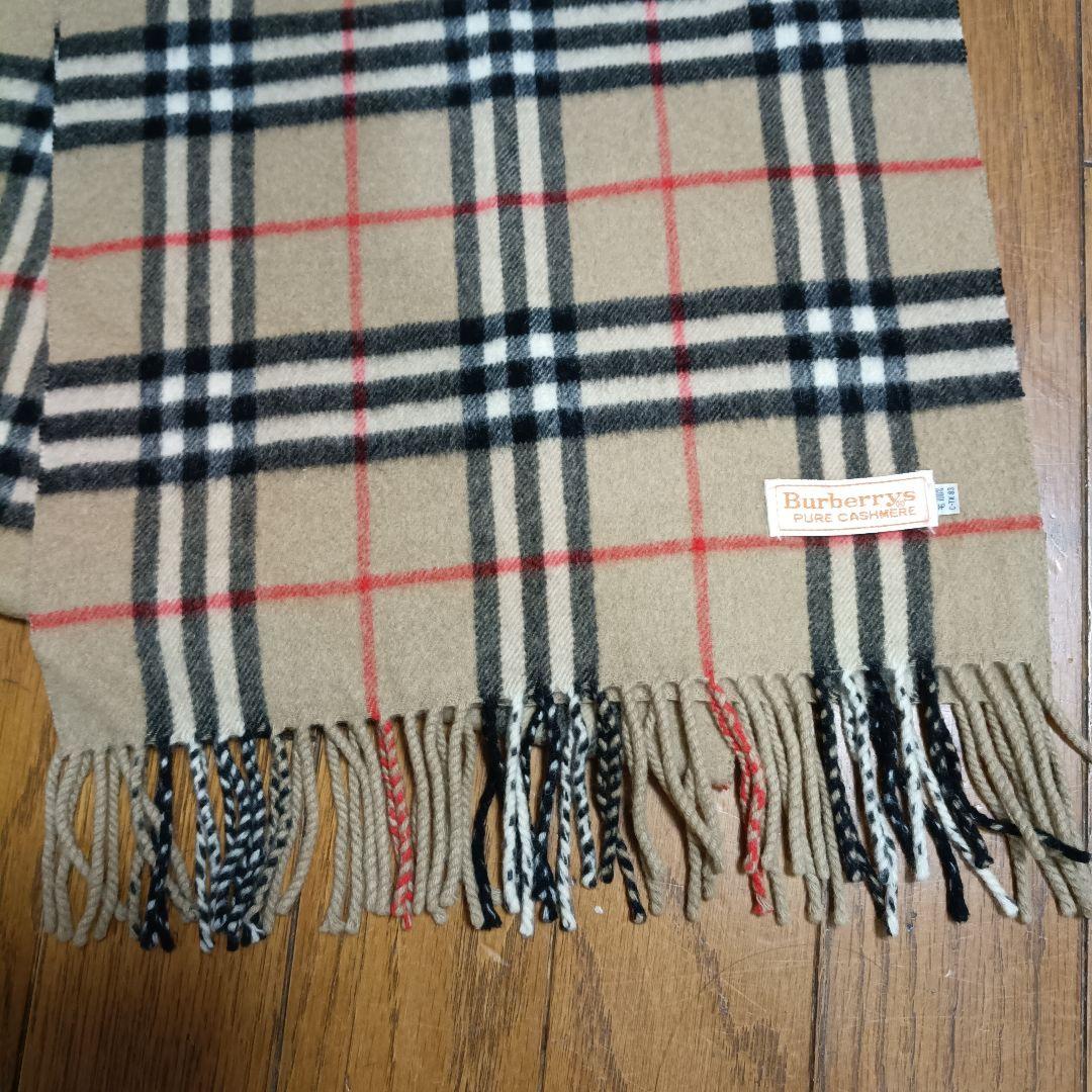 バーバリーズ　カシミヤマフラー　ノバチェック　ベージュ　ほぼ未使用