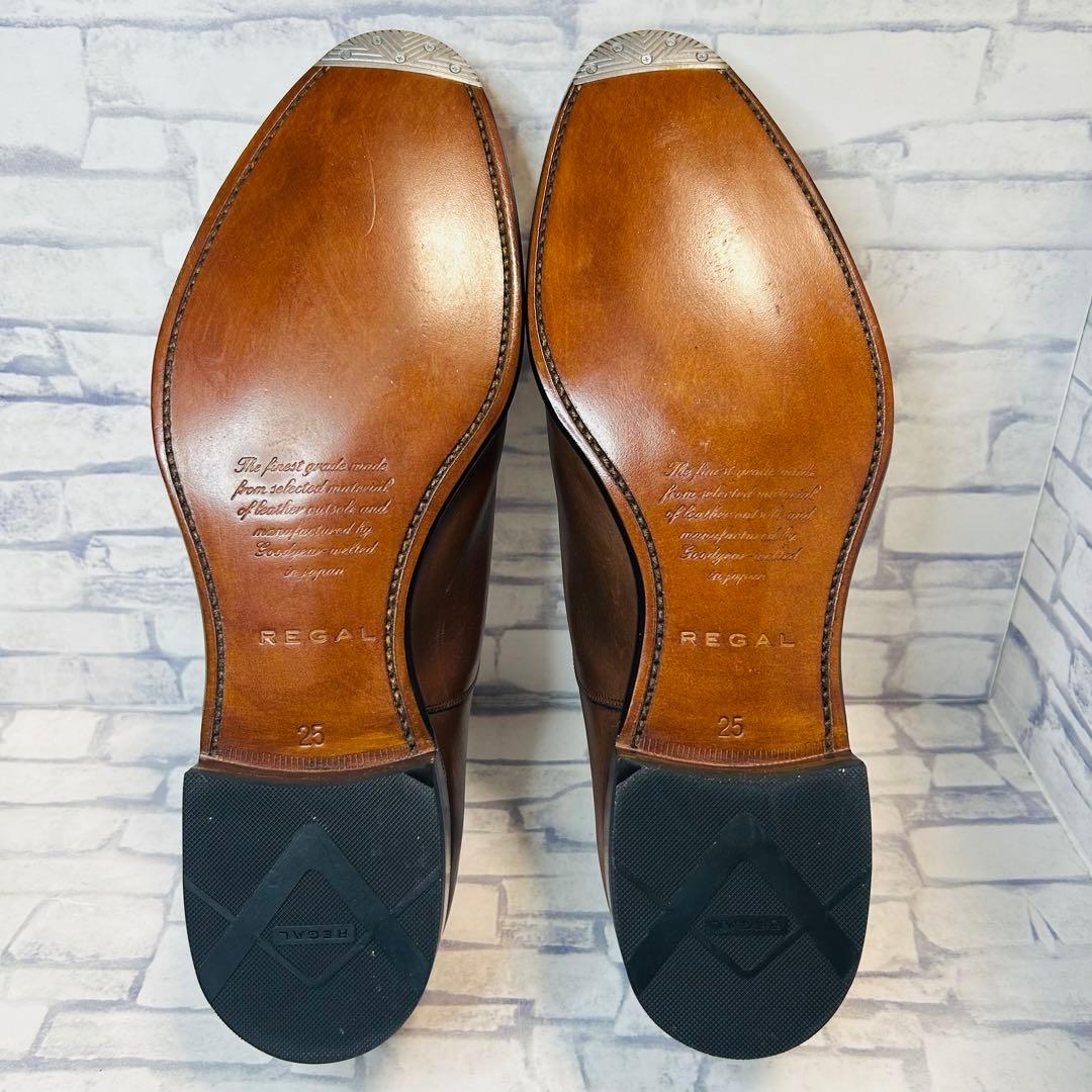 【未使用品】REGAL 01DR ストレートチップ トゥスチール付き 25cm