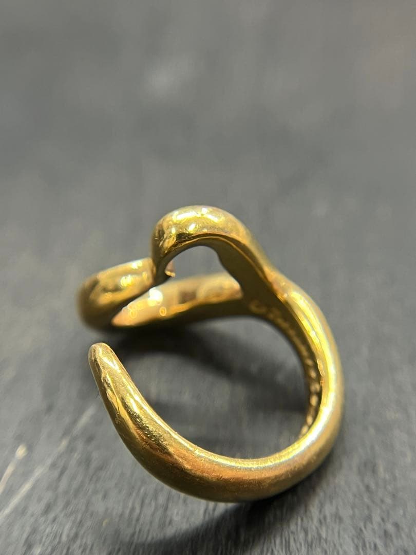 TIFFANY&CO.ティファニー　オープンハート　リング9.5号　ヴィンテージ