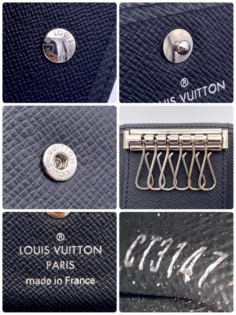 ルイヴィトン　タイガ　ミュルティクレ6 　キーケース　6連　ブラック　黒