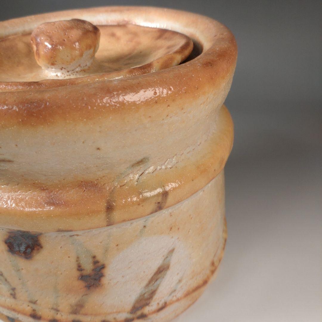 ア208 『菊泉窯　田中源也　作』『志野　水指　共箱』茶道具