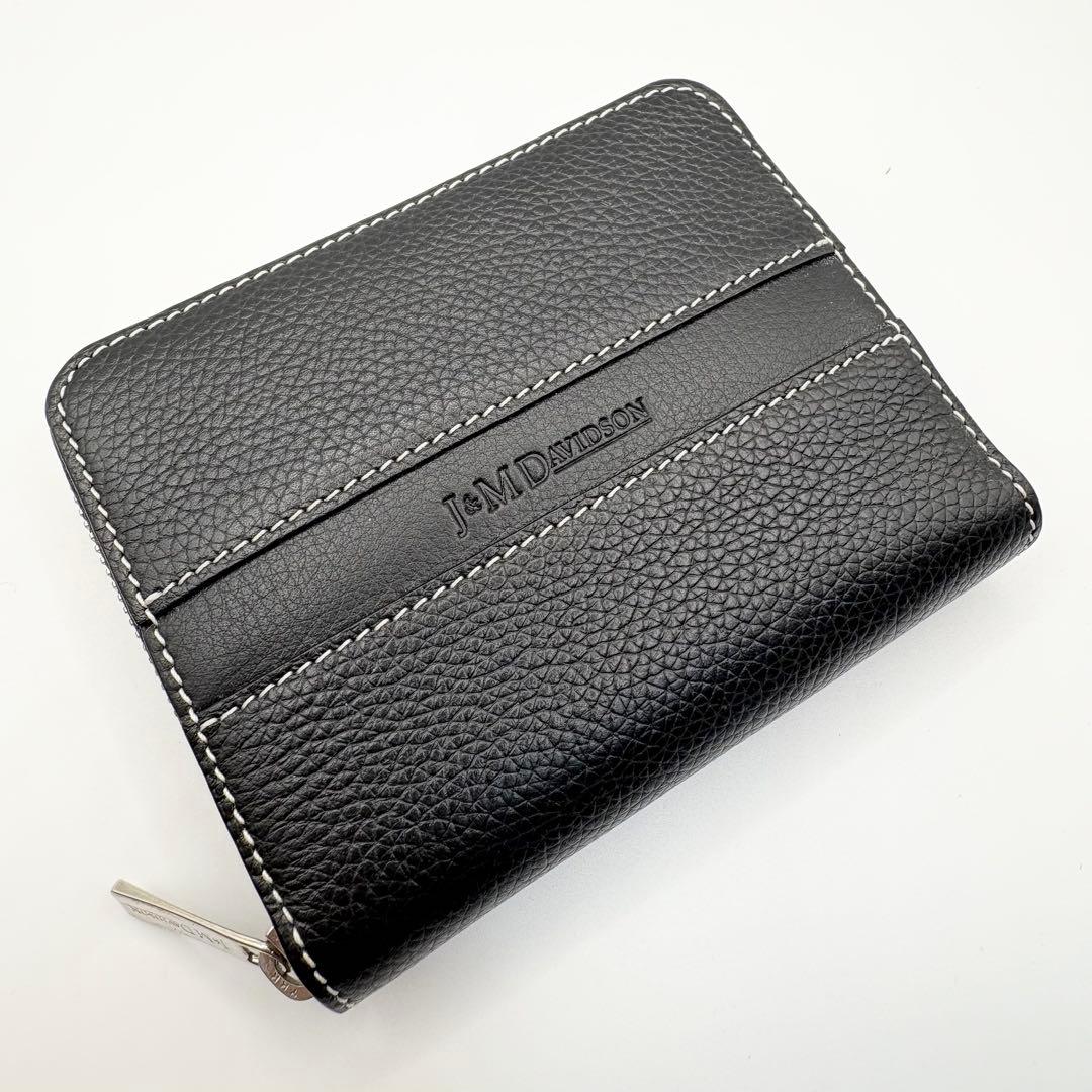 ★ほぼ未使用★J&M DAVIDSON★コンパクトウォレット★ブラック