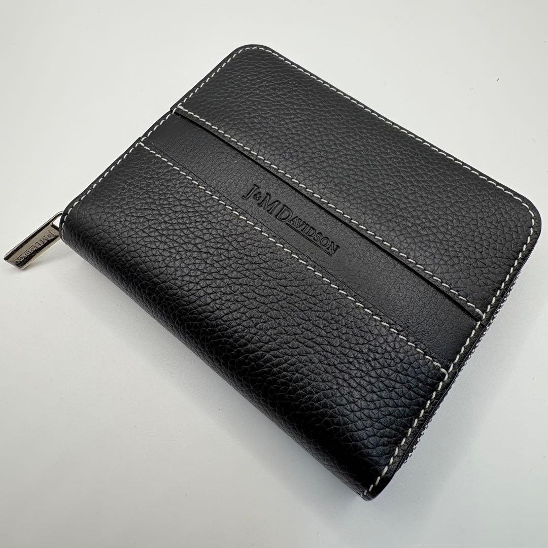 ★ほぼ未使用★J&M DAVIDSON★コンパクトウォレット★ブラック