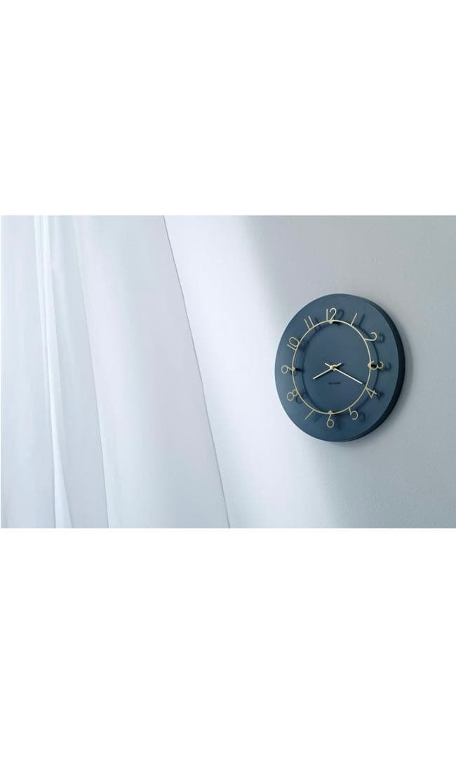 インターフォルム 掛け時計 ルウ CL-4317NV ネイビー ゴールド