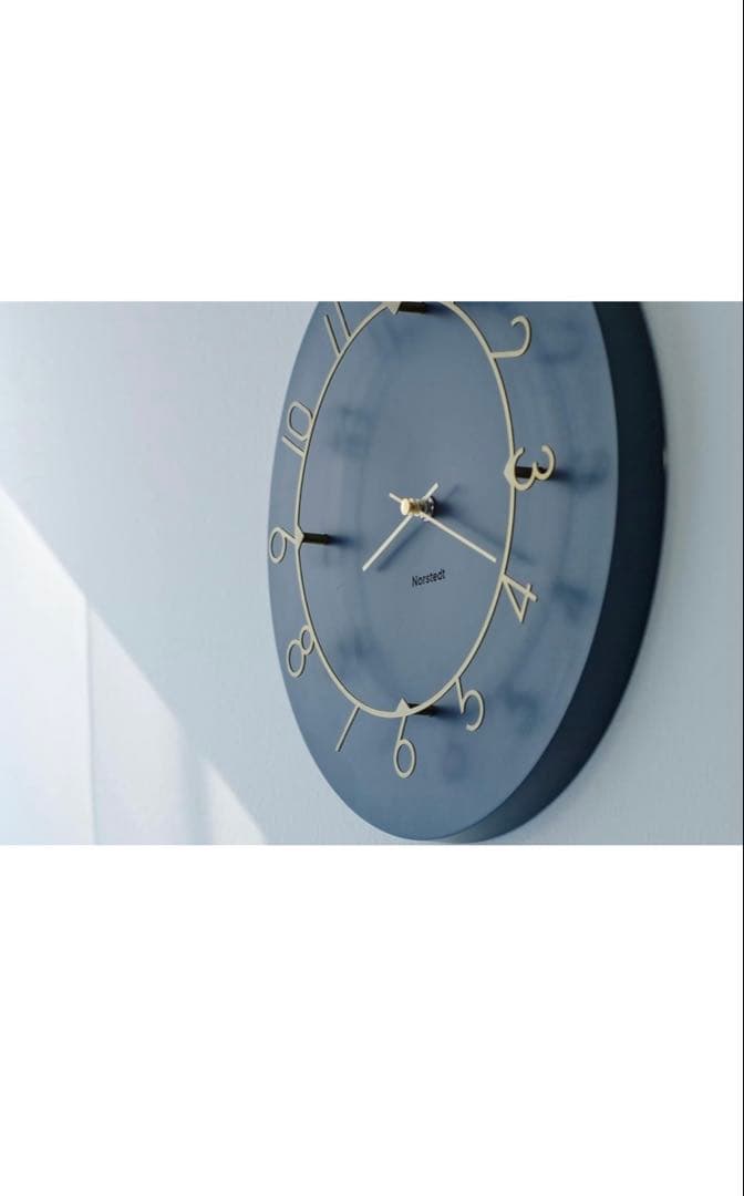 インターフォルム 掛け時計 ルウ CL-4317NV ネイビー ゴールド
