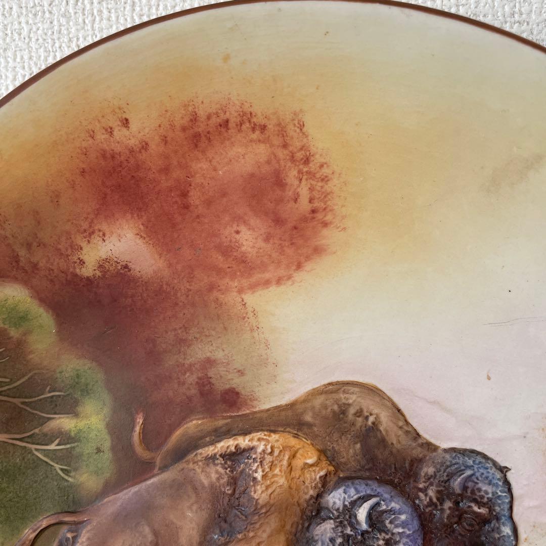 ＊モールド＊バイソン＊１９１１年＊米国輸出・２７cm・オールドノリタケ・