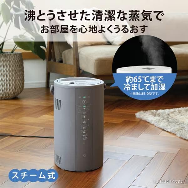 象印★スチーム式加湿器★EE-DE50-HA★2024年製★グレー★4L★美品
