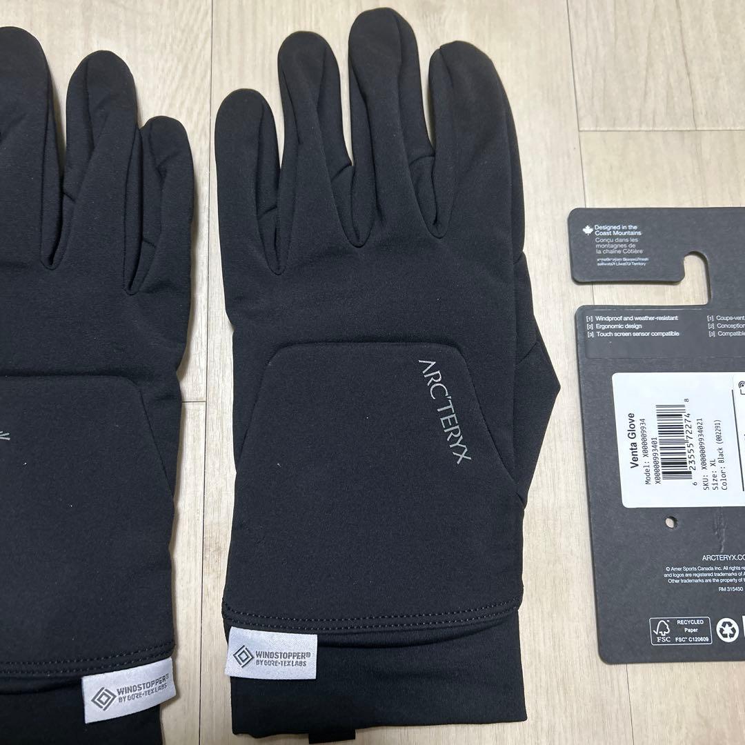 【最終】アークテリクス ベンタグローブ Venta Glove 黒 XLサイズ