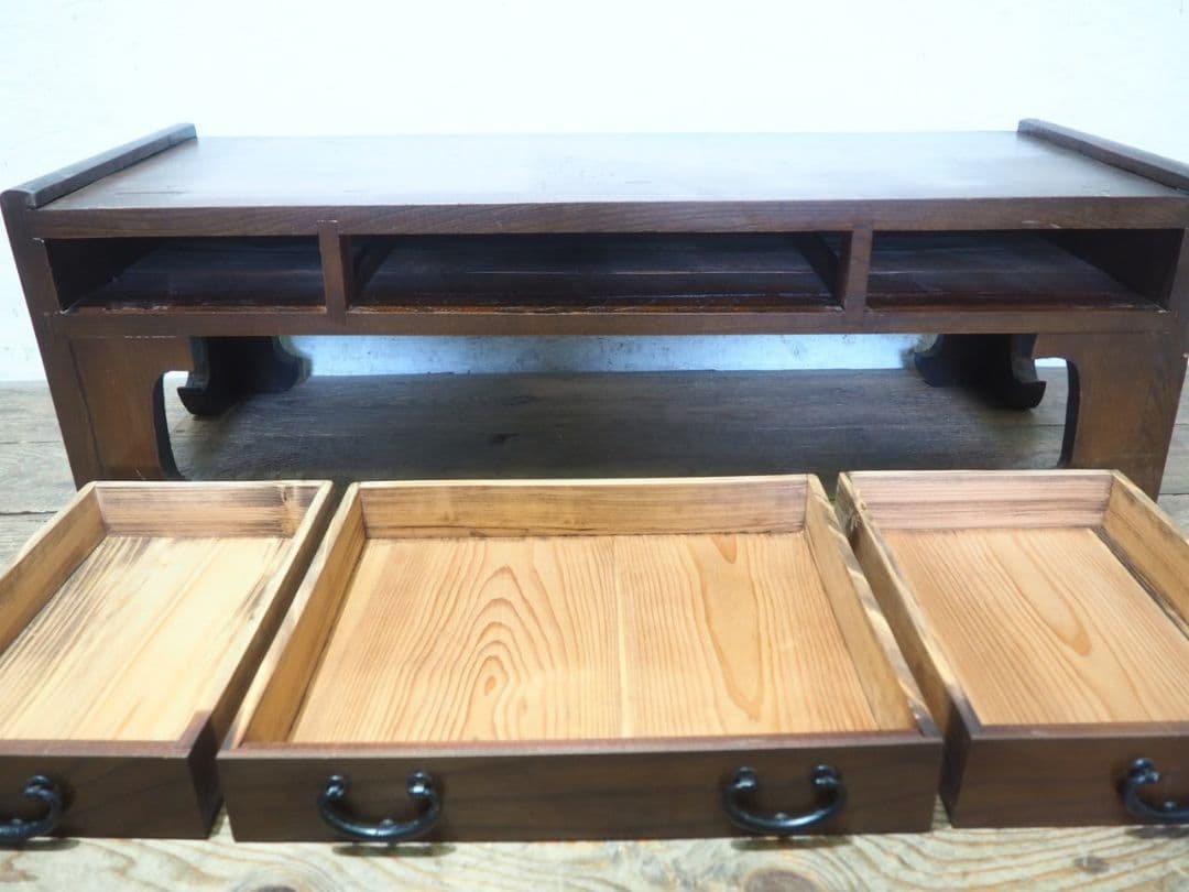 1199 アンティーク　文机　ローテーブル　座卓　ちゃぶ台 レトロ　展示台　花台