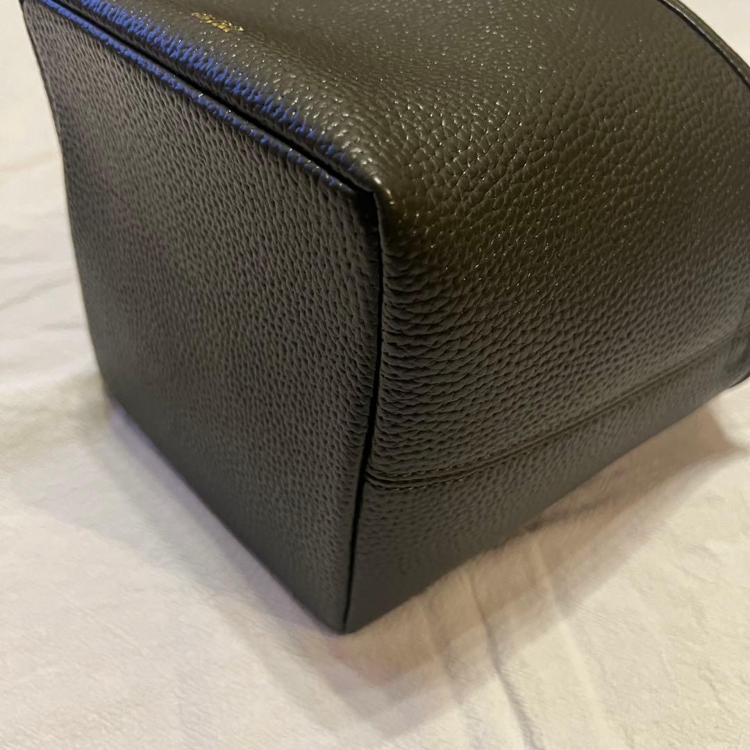 値下げ_美品_Chilli カーキ色 レザーハンドバッグ