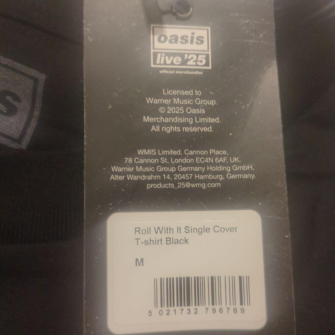 値下げ【新品/日本未発売】Oasis 公式Tシャツ ROLL WITH IT M