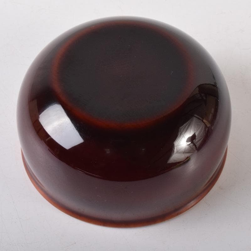 茶道具　輪島塗　久世宗春作　溜塗　老松茶入　共箱　V　7487