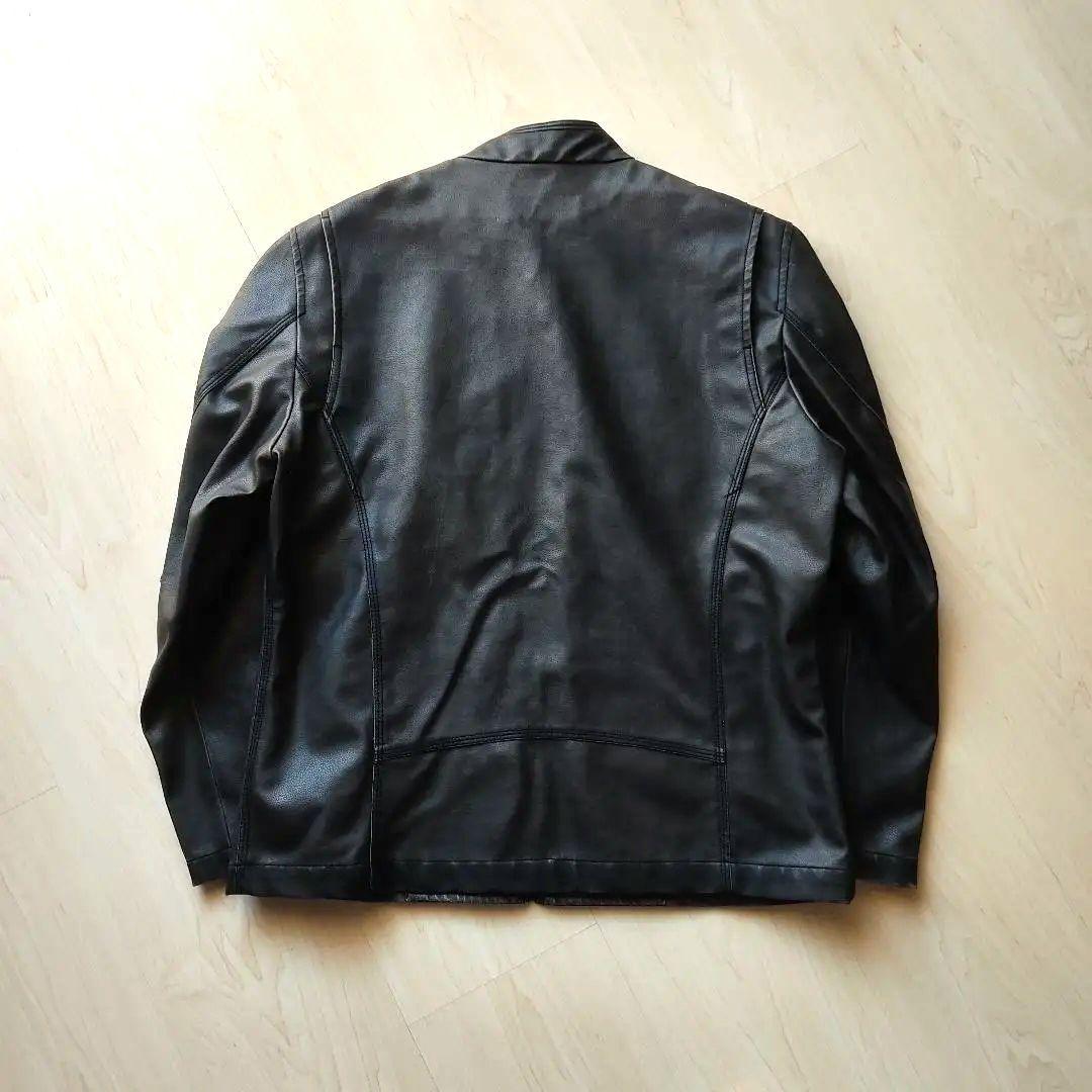 【希少レア】Y2K クロス スタッズ レザー ジャケット フェード 黒 茶色