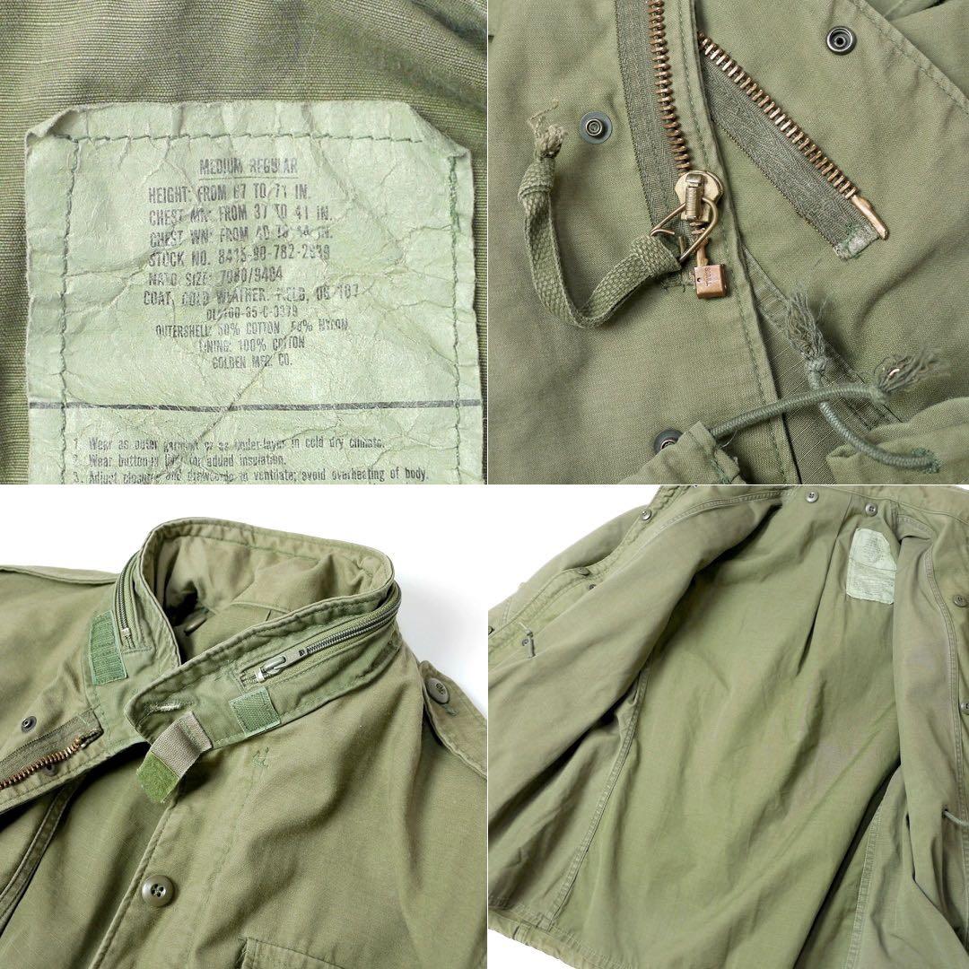 80sビンテージM-65ミリタリー米軍フィールド ジャケット3RD軍物M-R古着