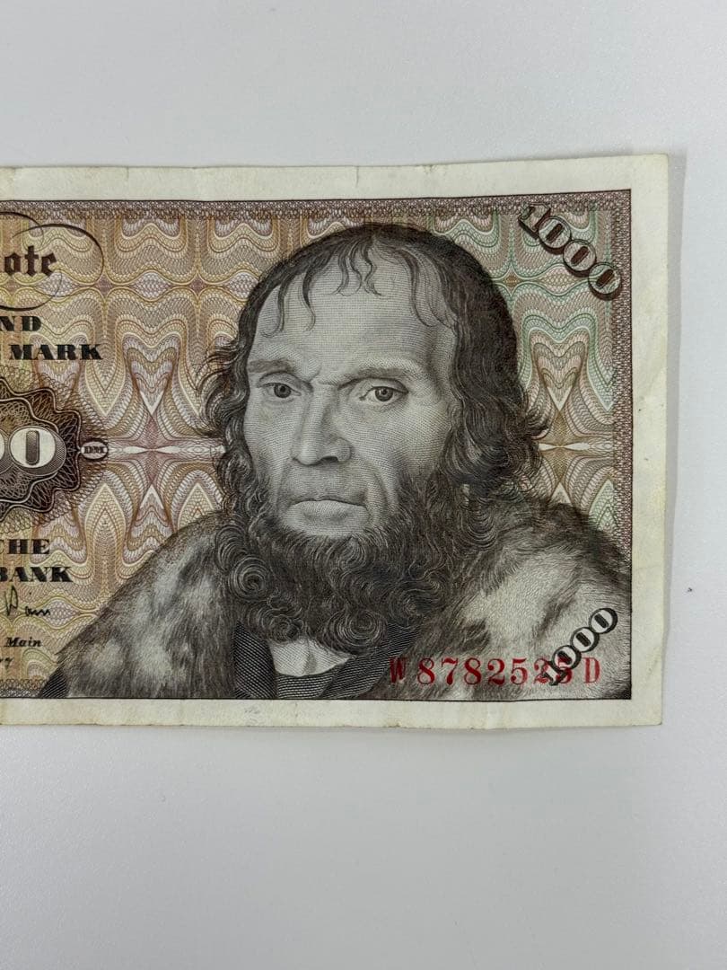 1977年　ドイツ 1000 マーク　旧紙幣