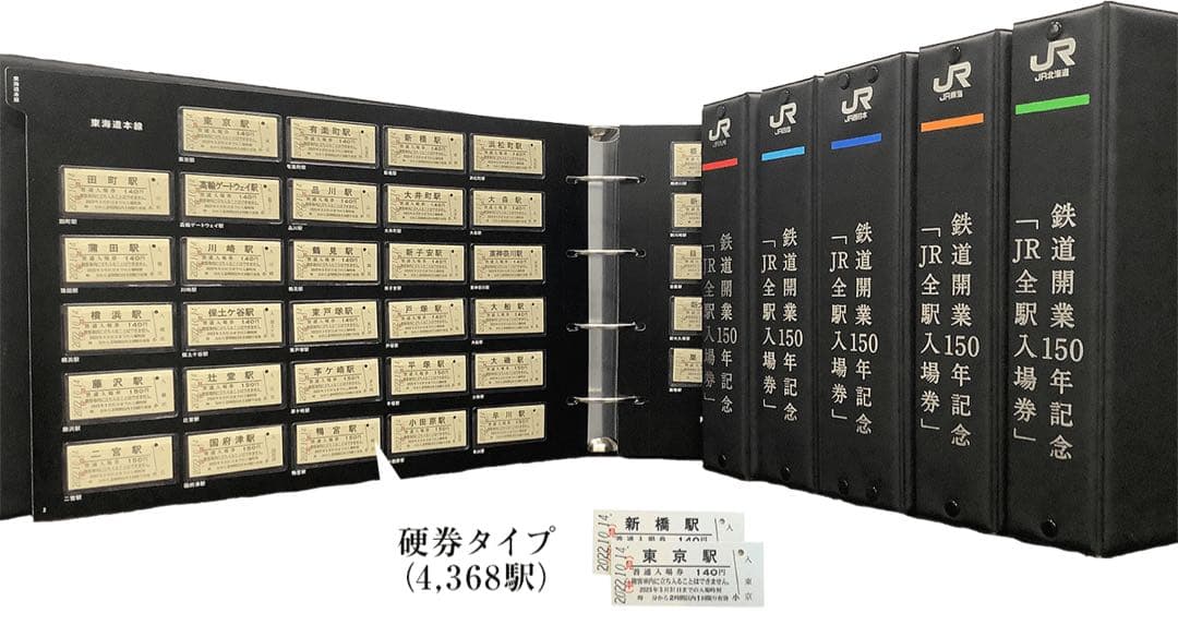 鉄道開業150周年記念 JR全駅入場券 記念切符