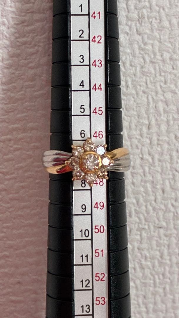 k18 pt900 ダイヤモンドリング