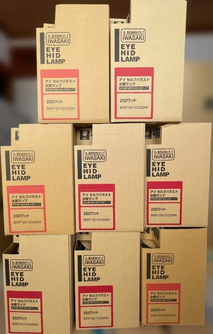 未使用品 岩崎電気 水銀ランプ BHRF100/110V250WH 8個セット