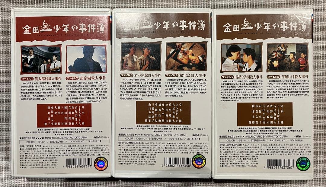 金田一少年の事件簿 VHSビデオvol.1〜3セット