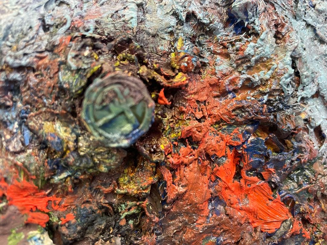 抽象画 金色フレーム付き