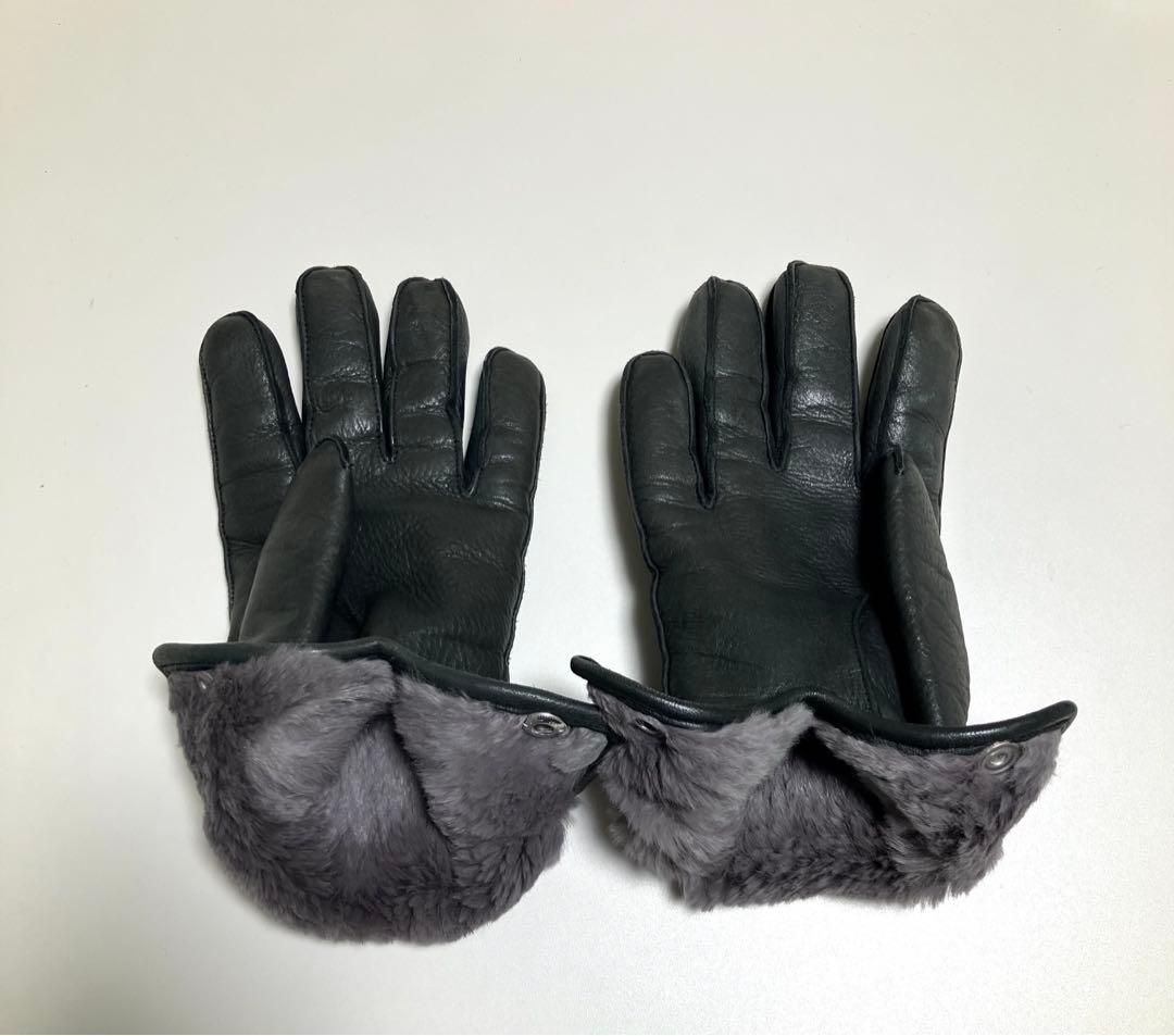 DENTS デンツ手袋　レザーグローブ　ディアスキン　ラビットファー