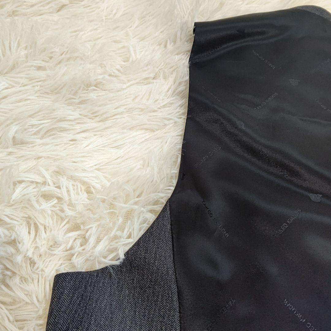 タケオキクチ DORMEUIL スリーピース対応 ベスト L グレー へリンボン