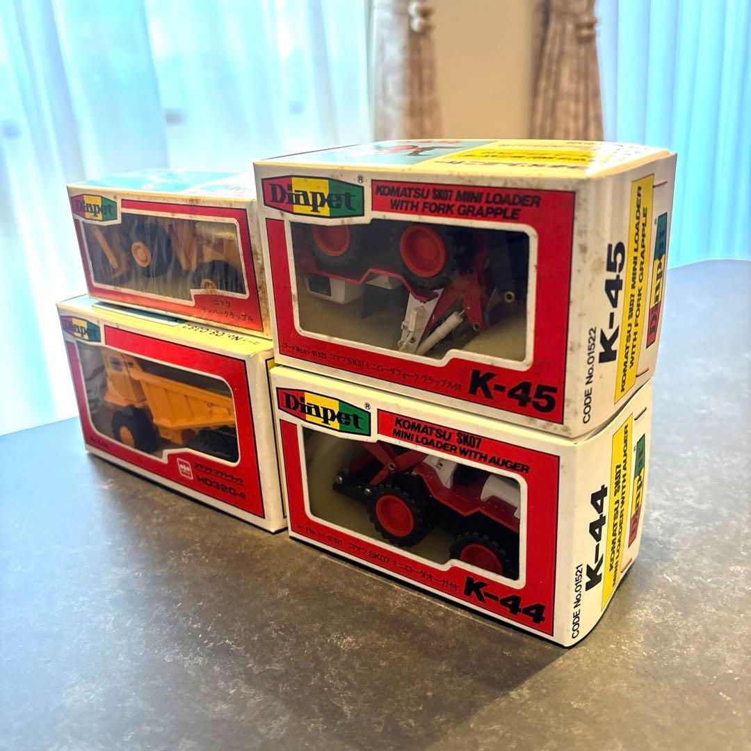 【レア】コマツ 小松 レトロ 建機 重機 模型 4点セット（ダイヤペット）