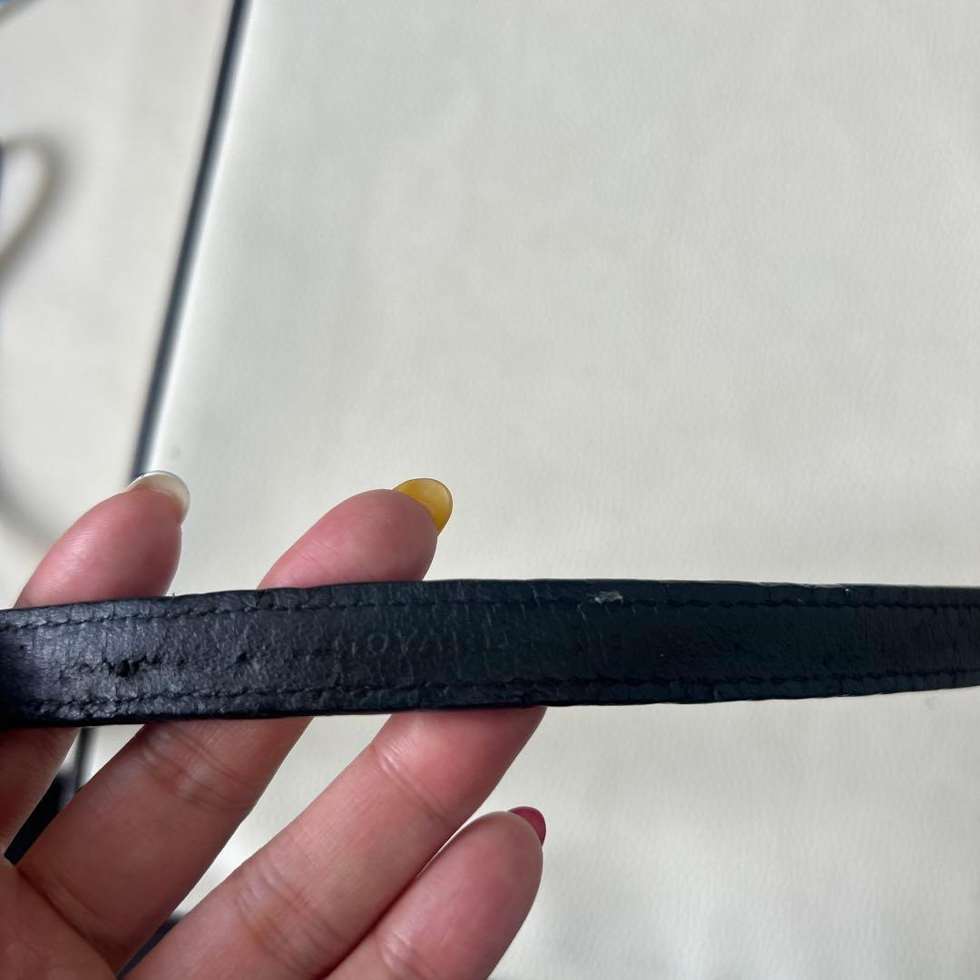 ゴヤール　レザー製 ブラック 犬用リード デザイン