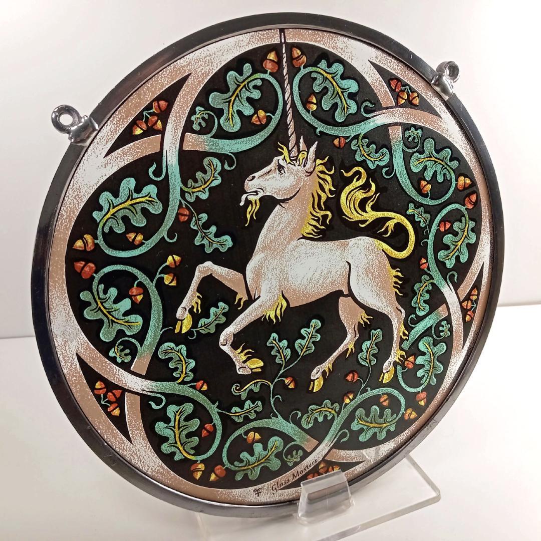 ステンドグラス Unicorn ユニコーン大判 グラスマスターズ社