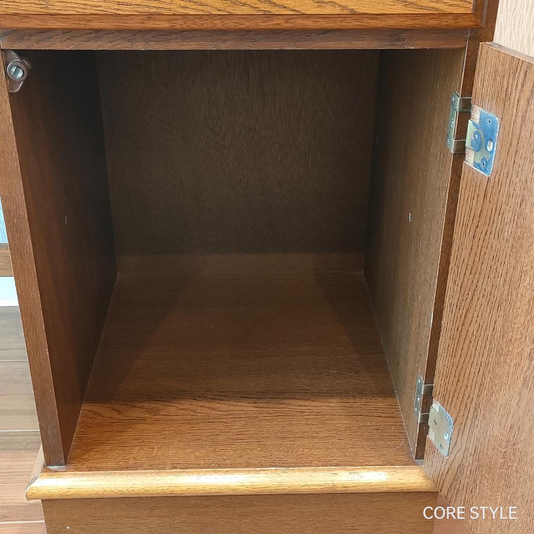 アンティークデスク 片袖机 オーク　ろくろ脚　A33