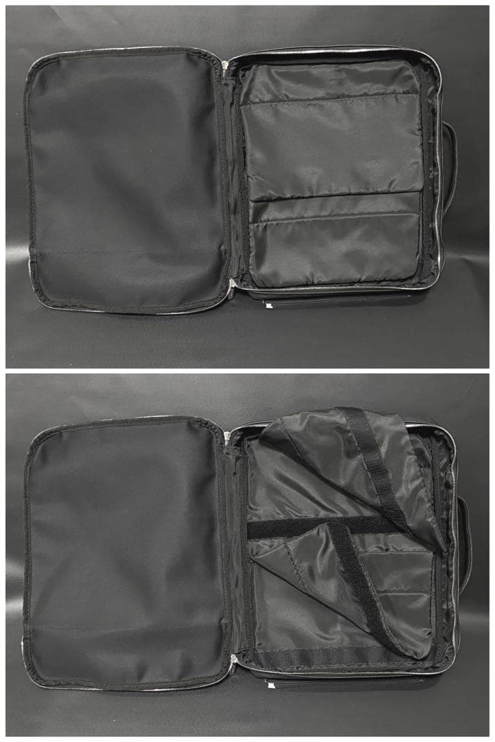 ロエベ キャリーケース 旅行カバン 黒 アナグラム ブリーフ レザーPVC機内