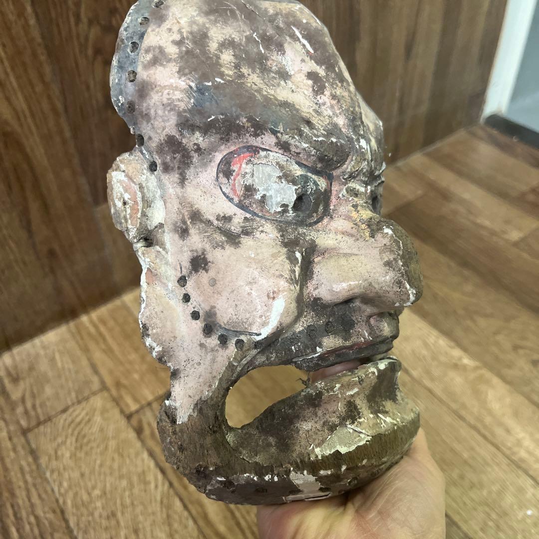 古面　べしみ　江戸時代　木彫　彫刻　お面　能面　圧面　面　見