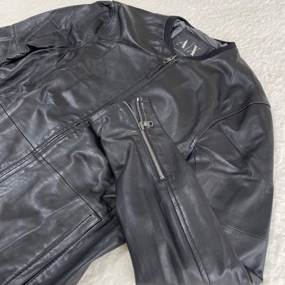 美品✨本革レザージャケット ARMANI EXCANGE ライダース S