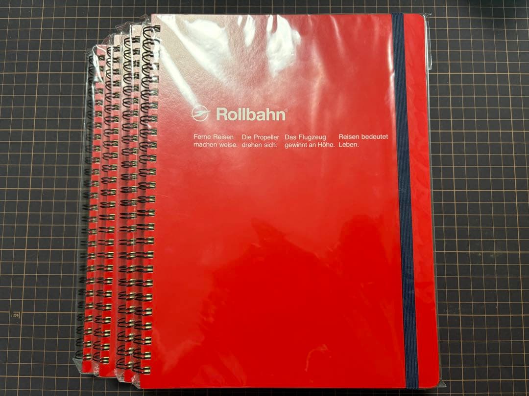 廃番品　 ロルバーン　リングノート　ポケット付メモ　XL（B5） レッド