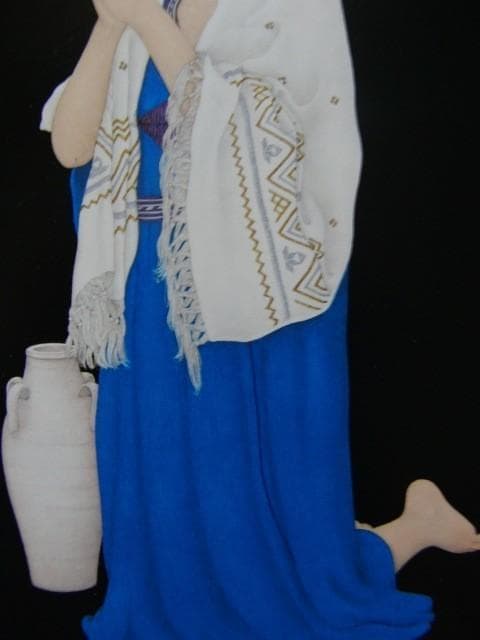 栗原喜衣子【祈る人】希少画集画、状態良好、新品高級額装付