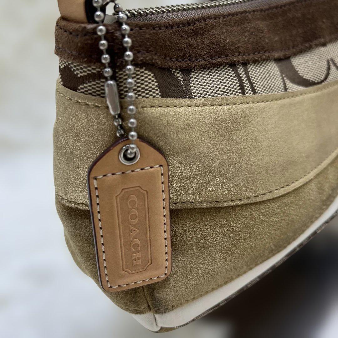 希少 COACH コーチ ミニ アクセサリーポーチ シグネチャー パッチワーク