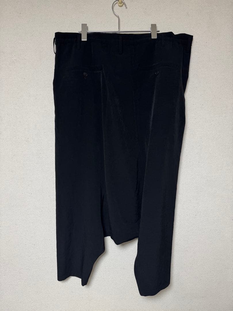 試着のみ美品 ヨウジヤマモトプールオム サルエルパンツ 黒 トリアセテート 1