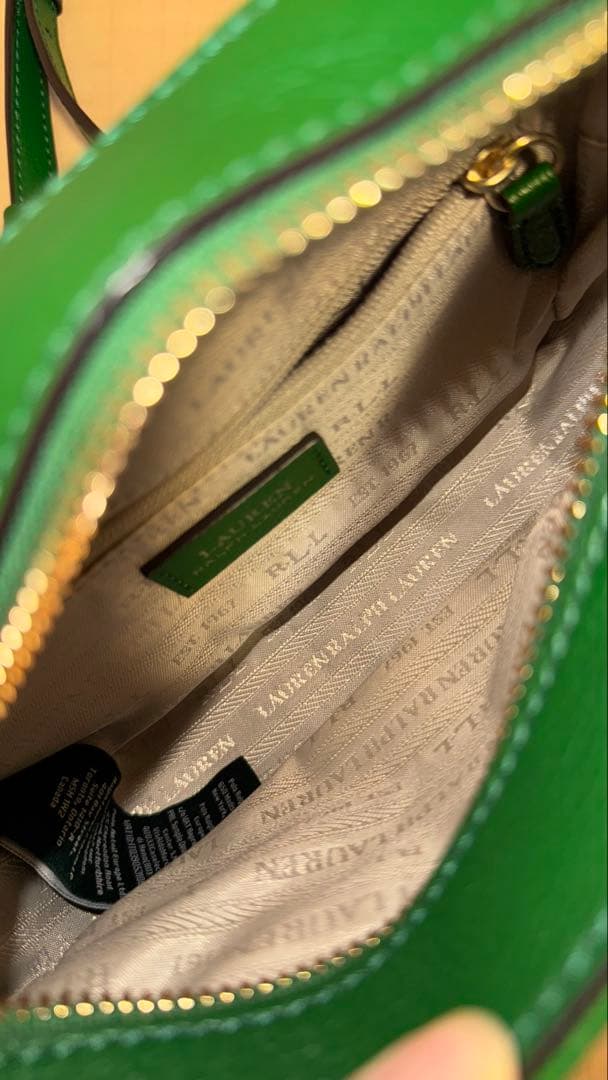 Ralph Lauren ラルフローレン　ショルダーバッグ　レザー　型押し