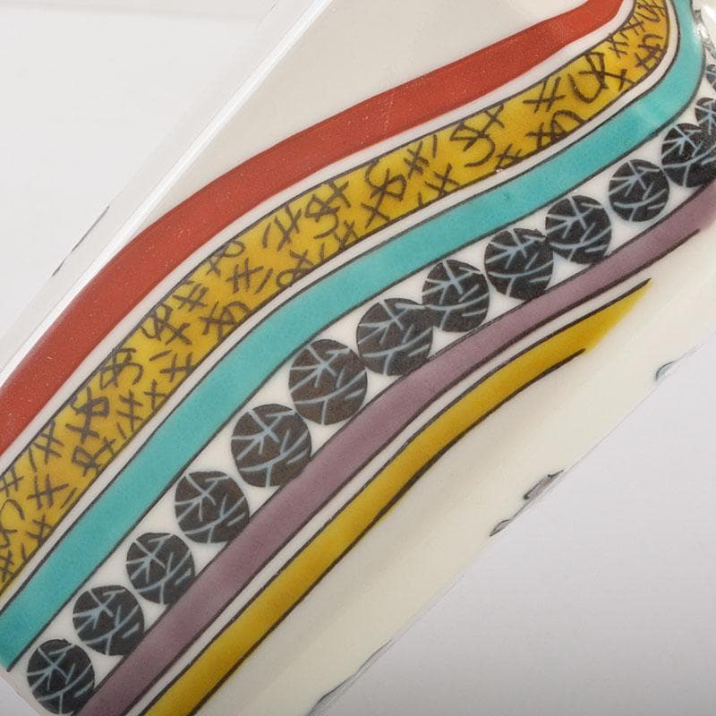 石川県指定無形文化財　九谷焼　武腰潤作　色絵金彩　四季　秋　徳利　N　6839