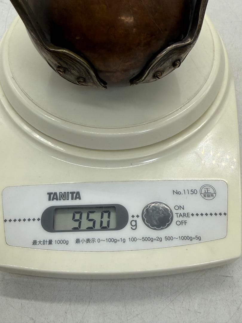 時代　唐銅　銅花器　茶道具　950g 送料込み260122