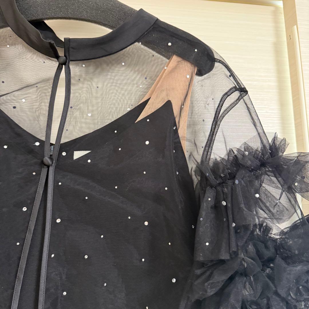 スーツ・フォーマル・ドレス 2WAY BIJOU RUFFLE TOP SET ROMPERS