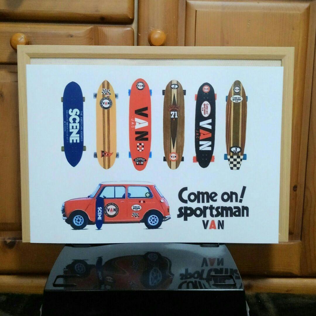 ヴァンヂャケット  アートポスター  非売品    サーフボード　極美／未使用
