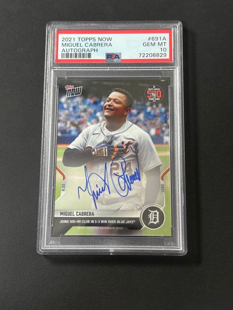 PSA10 TOPPS NOW 500 HR CLUB ミゲルカブレラ