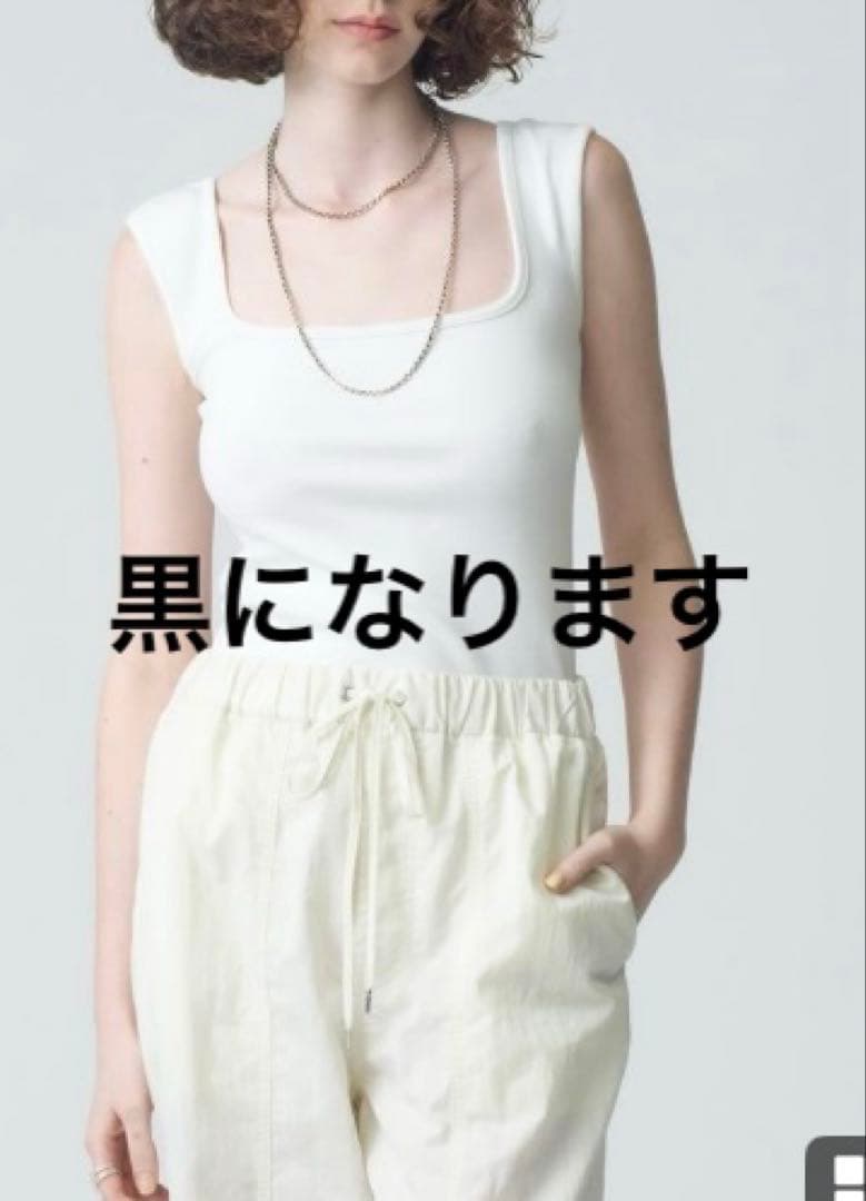 ロンハーマン　ベアリブタンクトップ　ブラック　S