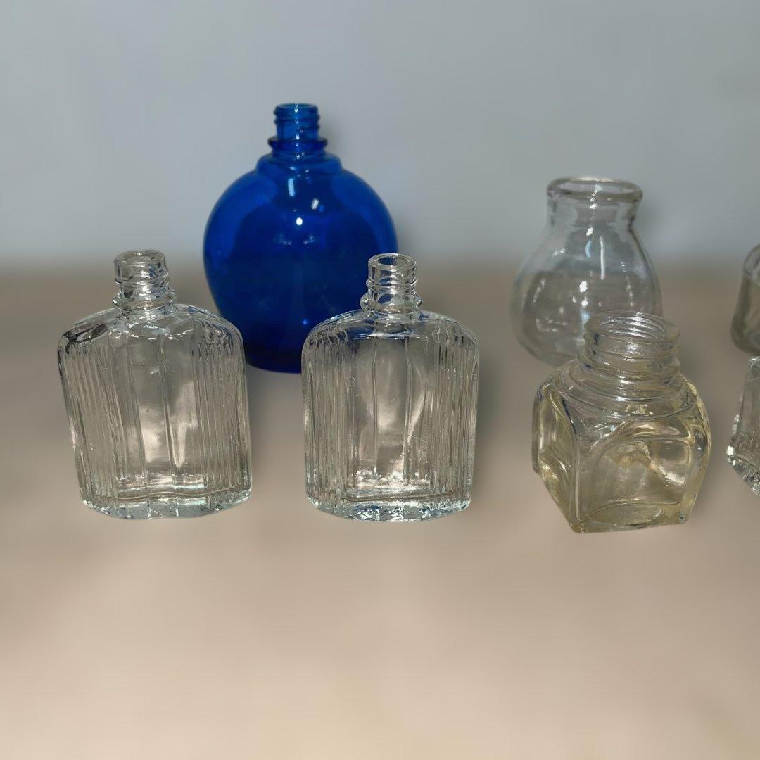 MR-446A アンティークガラス瓶セット 8点　レトロ　コレクション　瓶