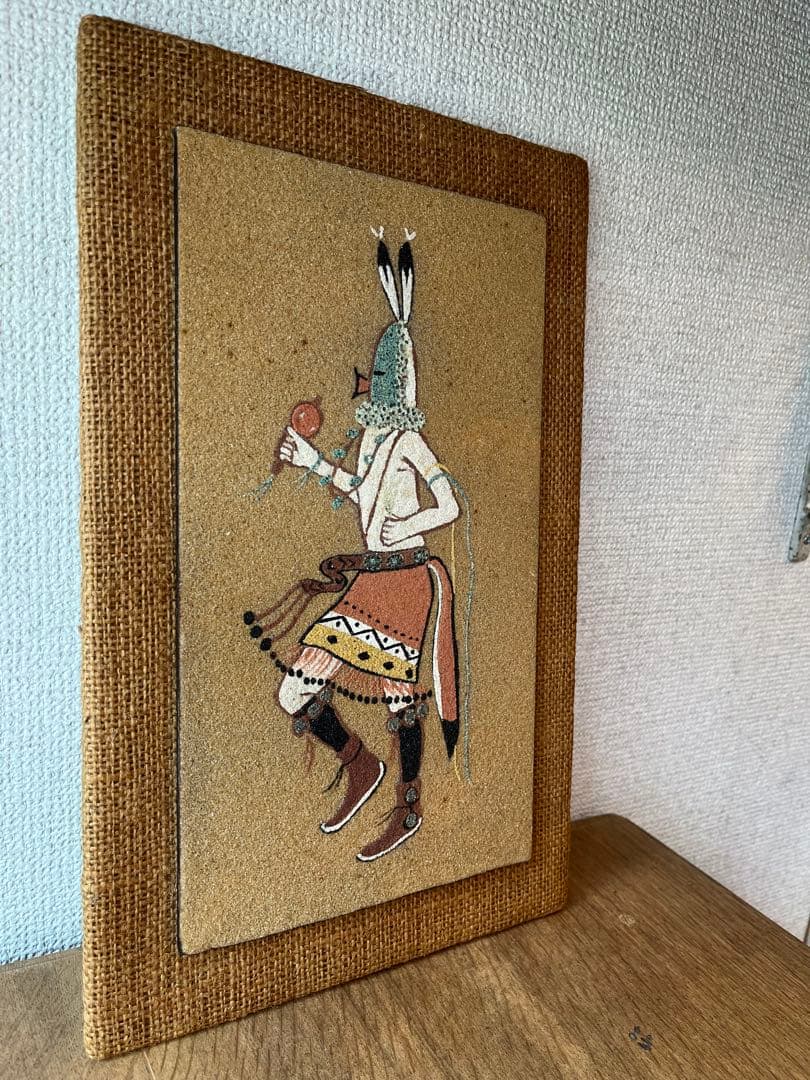 希少　ネイティブ・アメリカン　砂絵　インディアン　サンドアート　ナホバ族