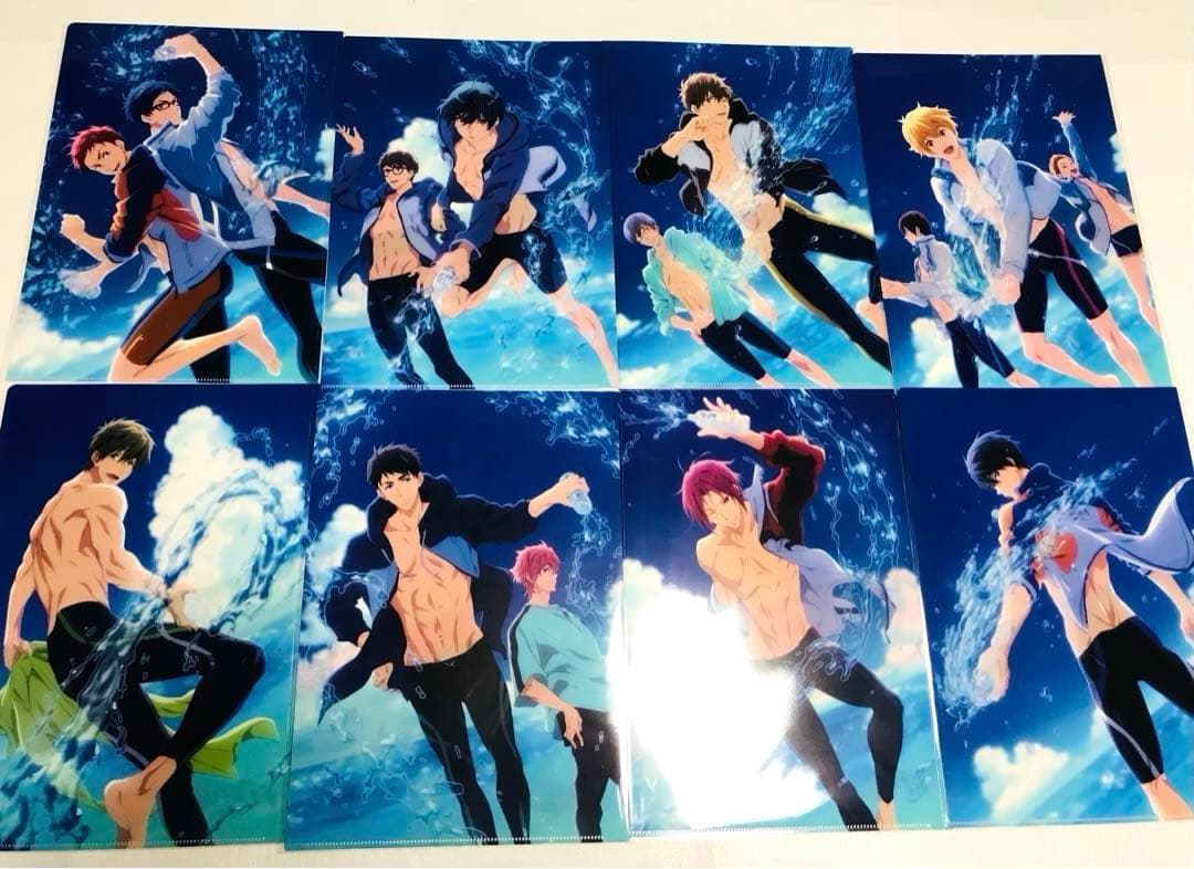 Free!RWクリアファイル8枚 七瀬遙 橘真琴 松岡凛 山崎宗介 桐嶋郁弥