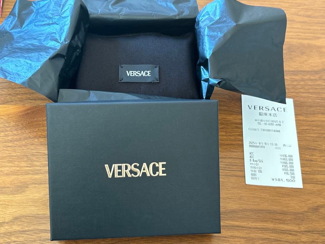VERSACE ブラック 二つ折り財布